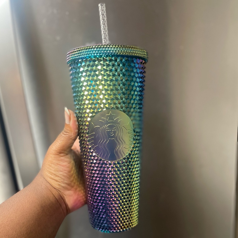 Starbucks RARE CHINA 2020 RARE Starbucks Oil Slick Bling Rainbow Studded Tumbler